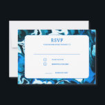 Blue Marble Star of David Custom Bar Bat Mitzvah RSVP Card<br><div class="desc">Perfect response card to include for a bat mitzvah, bar mitzvah or other Jewish celebration! Hand made abstract art for you on the front and back side! FULLY CUSTOMIZABLE! Click on “Personalize” above to edit the text. Click "edit using design tool" to adjust the fonts, colors and placements and to...</div>