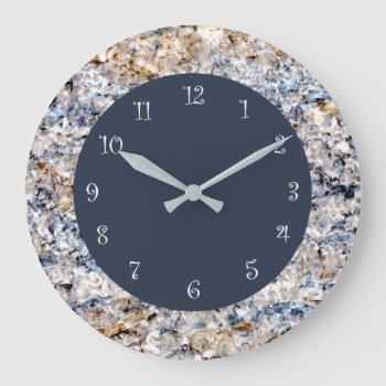 Blue  Marble Stone Kitchen Clocks by idesigncafe at Zazzle