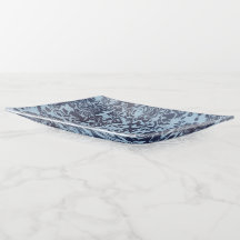 Blue Marble Swirl Abstract