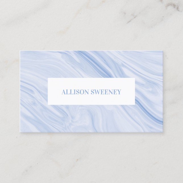 Blue Marble Swirl Business Card (Front)