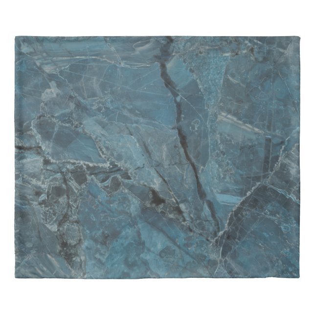 blue marble texture background, Italian marbel wit Duvet Cover (Front)