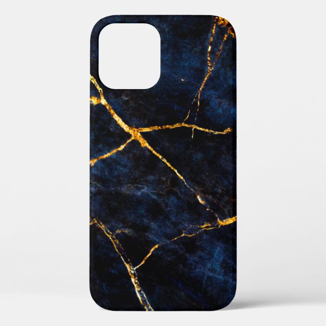 Blue marble texture background, Italian marble sla Case-Mate iPhone Case (Back)