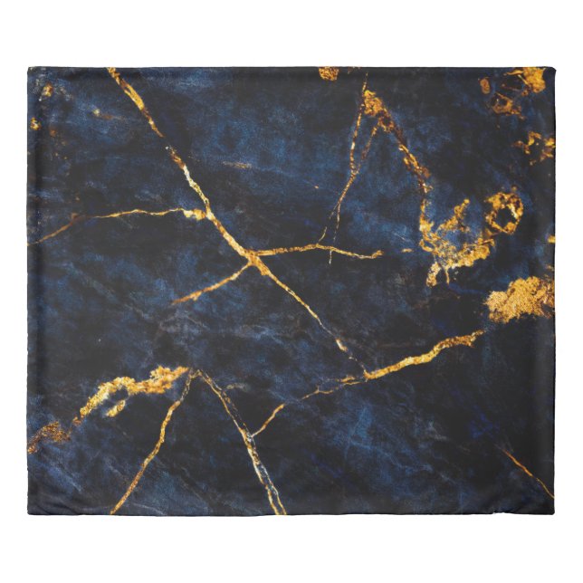 Blue marble texture background, Italian marble sla Duvet Cover (Front)