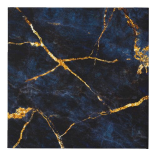 Blue marble texture background Italian marble sla Faux Canvas Print