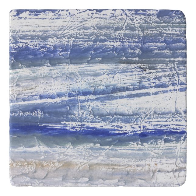 Blue marble trivet (Front)