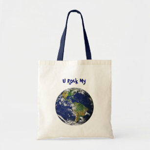 Blue Marble_U Rock My World Tote Bag