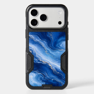 Blue Marble Waves Luxury Abstract iPhone 17 Pro Max Case