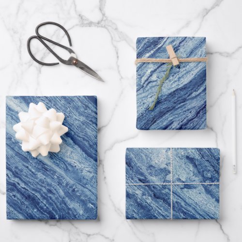 Blue Marble Wrapping Paper Sheets