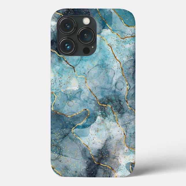 Blue Marbled  Case-Mate iPhone Case (Back)