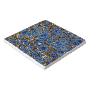 Blue Marbleized Trivet