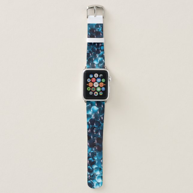 Blue Marbles, Pattern, Apple Watch Band (Front)