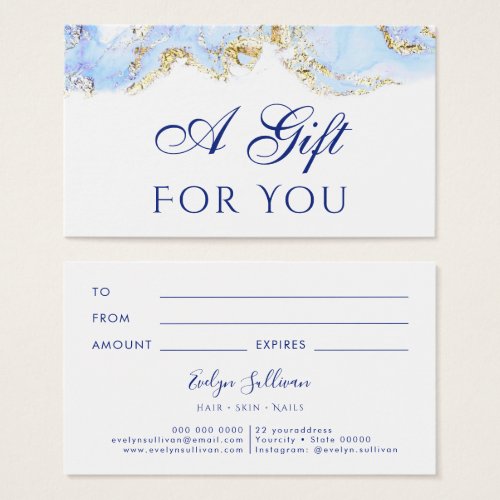 blue marbling design Gift Card