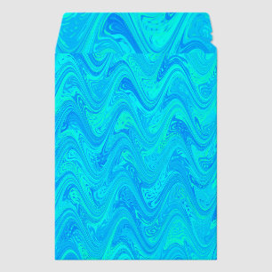 Blue Marbling Pattern Envelope Mailers