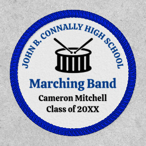 Blue Marching Band Custom High School Keepsake Patch