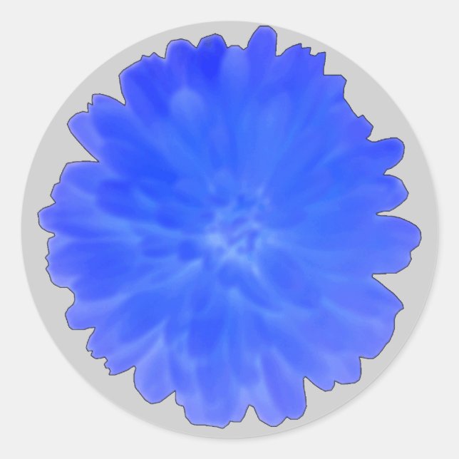 Blue Marigold Round Stickers (Front)