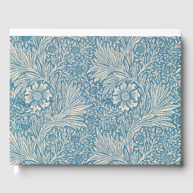Blue Marigolds (by William Morris) Guest Book (Front)