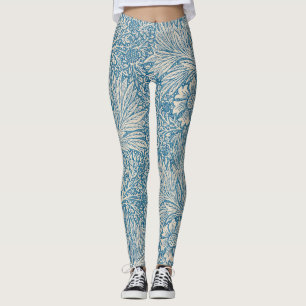 Blue Marigolds (by William Morris) Leggings