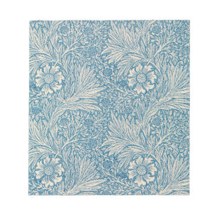 Blue Marigolds (by William Morris) Notepad