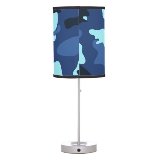 Blue Marine Army Camo Camouflage Pattern Table Lamp Zazzle