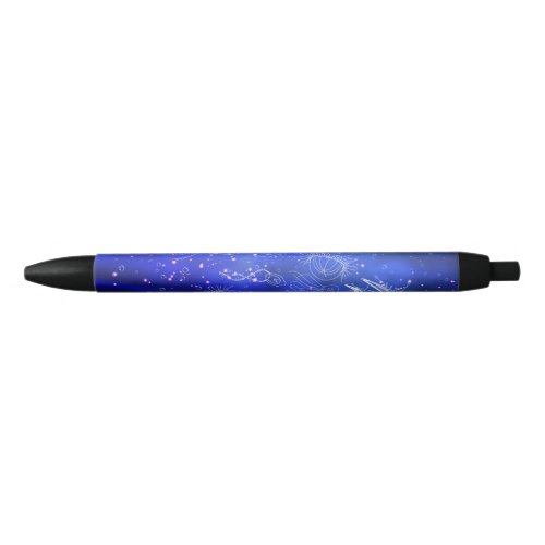 Blue Marine Underwater Jellyfish World Black Ink Pen