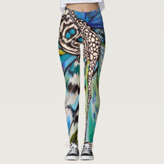 Blue Mariposa Leggings