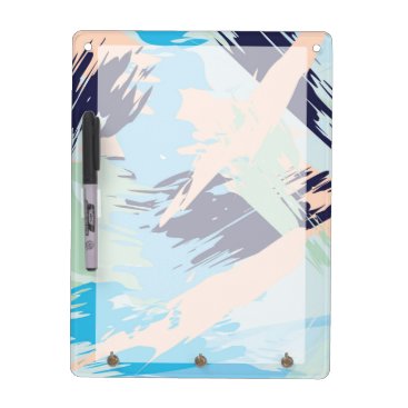 Blue Maritime Nautical Brushstroke Pattern Dry-Erase Board Blue Maritime Nautical Brushstroke Pattern Dry-Erase Board