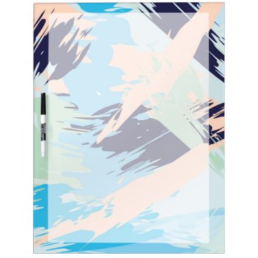 Blue Maritime Nautical Brushstroke Pattern Dry-Erase Board Blue Maritime Nautical Brushstroke Pattern Dry-Erase Board