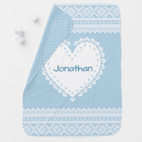 Blue Mariusgenser Boy Baby  Personalized Baby Blanket