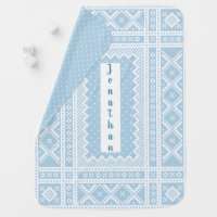 Blue Mariusgenser Boy Baby Personalized Baby Blanket