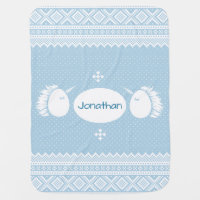 Blue Mariusgenser Boy Baby  Personalized Baby Blanket