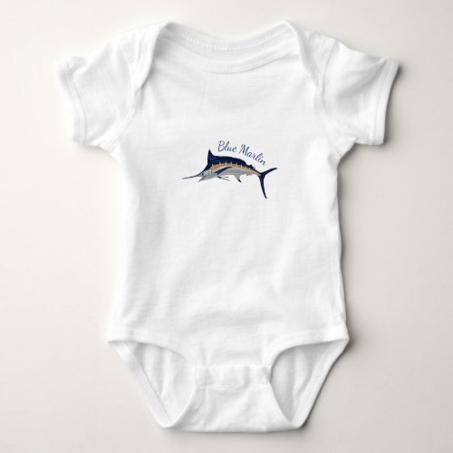 Blue Marlin Baby Bodysuit