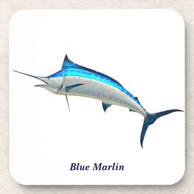 Blue Marlin Drink Coaster (Front)