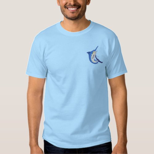 Blue Marlin Embroidered T_Shirt
