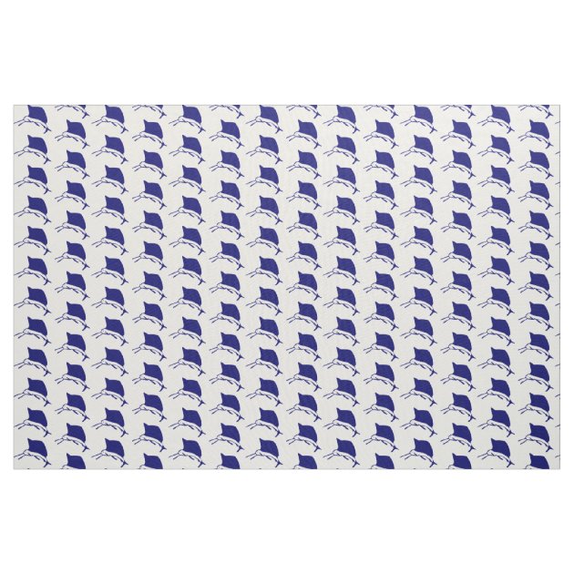 Blue Marlin Fabric | Zazzle