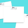 Blue Marlin Fish Deep Sea Fisherman Custom Name Note Card