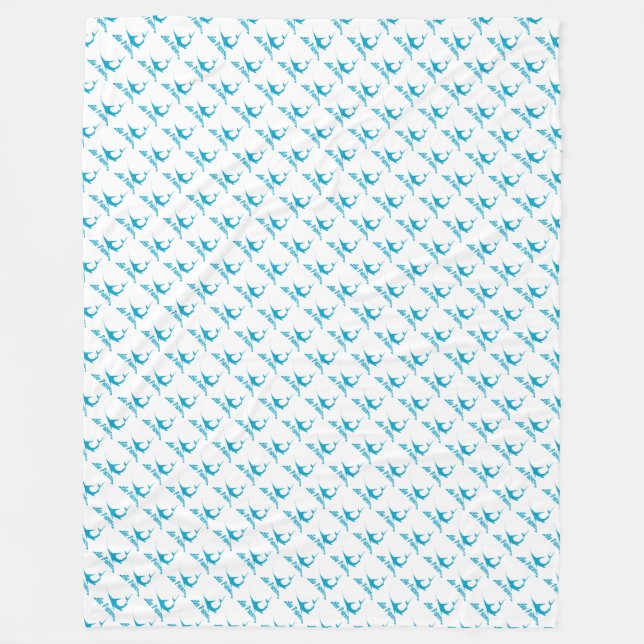 Blue marlin fleece blanket (Front)