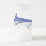 Blue Marlin Frosted Glass Beer Mug at Zazzle