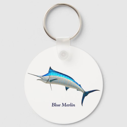 Blue Marlin Game Fish Keychain