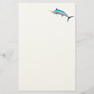 Blue Marlin Game Fish Stationery