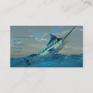 Blue Marlin Jump Business Card