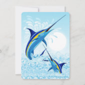 Blue Marlin Jumping out of Ocean (Front)
