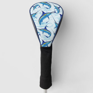 Blue Marlin Jumping out of Ocean Golf Head Cover