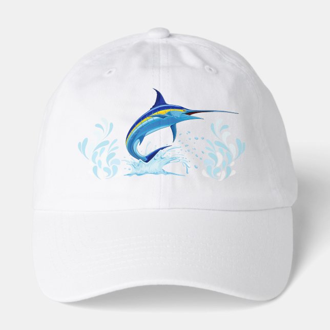 Blue Marlin Jumping out of Ocean Hat (Front)