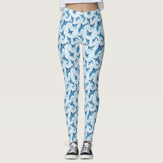 Blue Marlin Jumping out of Ocean Leggings