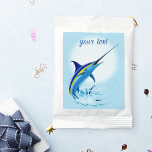 Blue Marlin Jumping out of Ocean Margarita Drink Mix