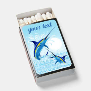 Blue Marlin Jumping out of Ocean Matchboxes