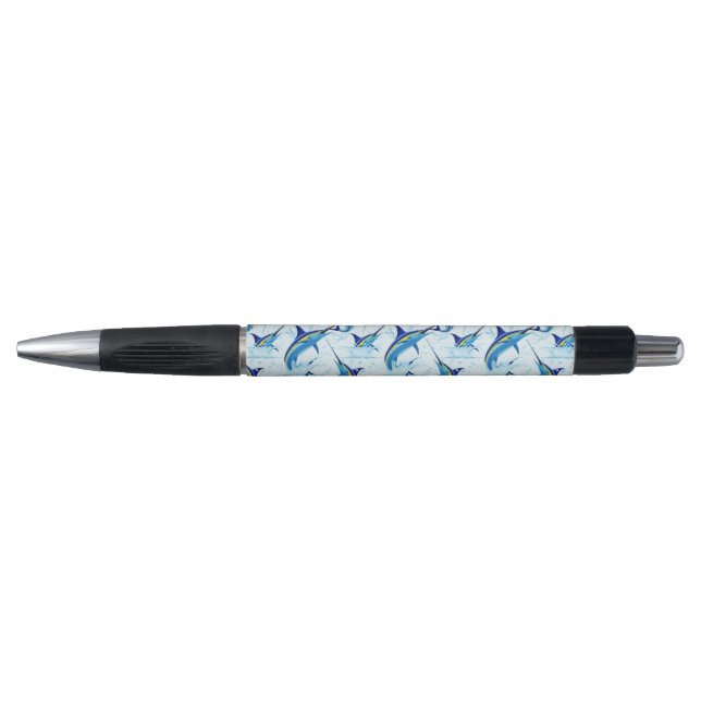 Blue Marlin Jumping out of Ocean Pen (Front)