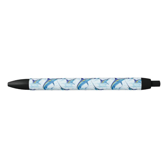 Blue Marlin Jumping out of Ocean Pen (Front)