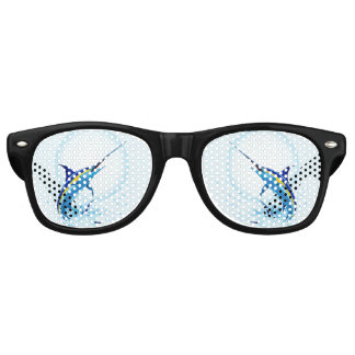 Blue Marlin Jumping out of Ocean Retro Sunglasses