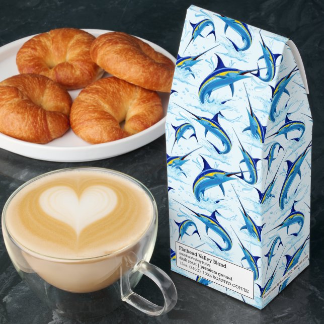 Blue Marlin Jumping out of Ocean Roasted Coffee (Breakfast)
